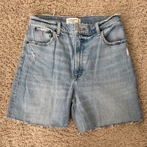 Women's Blue Denim Shorts Abercrombie Long Shorts